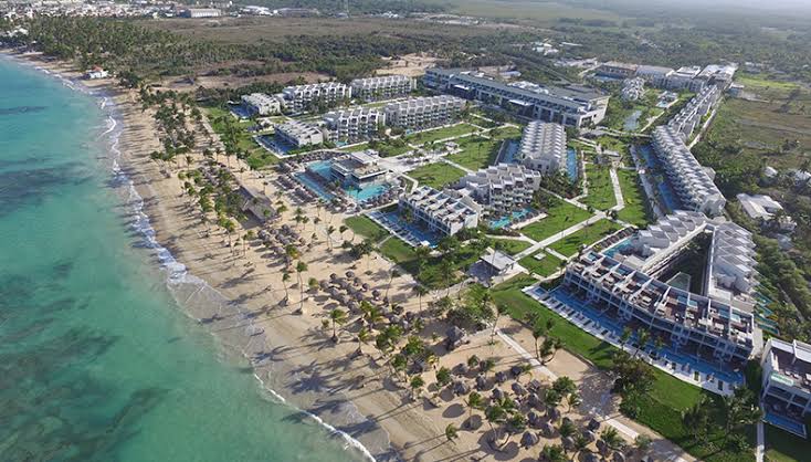 Spacious beach and pool setting at an Uvero Alto all-inclusive resort along the northern Punta Cana coast