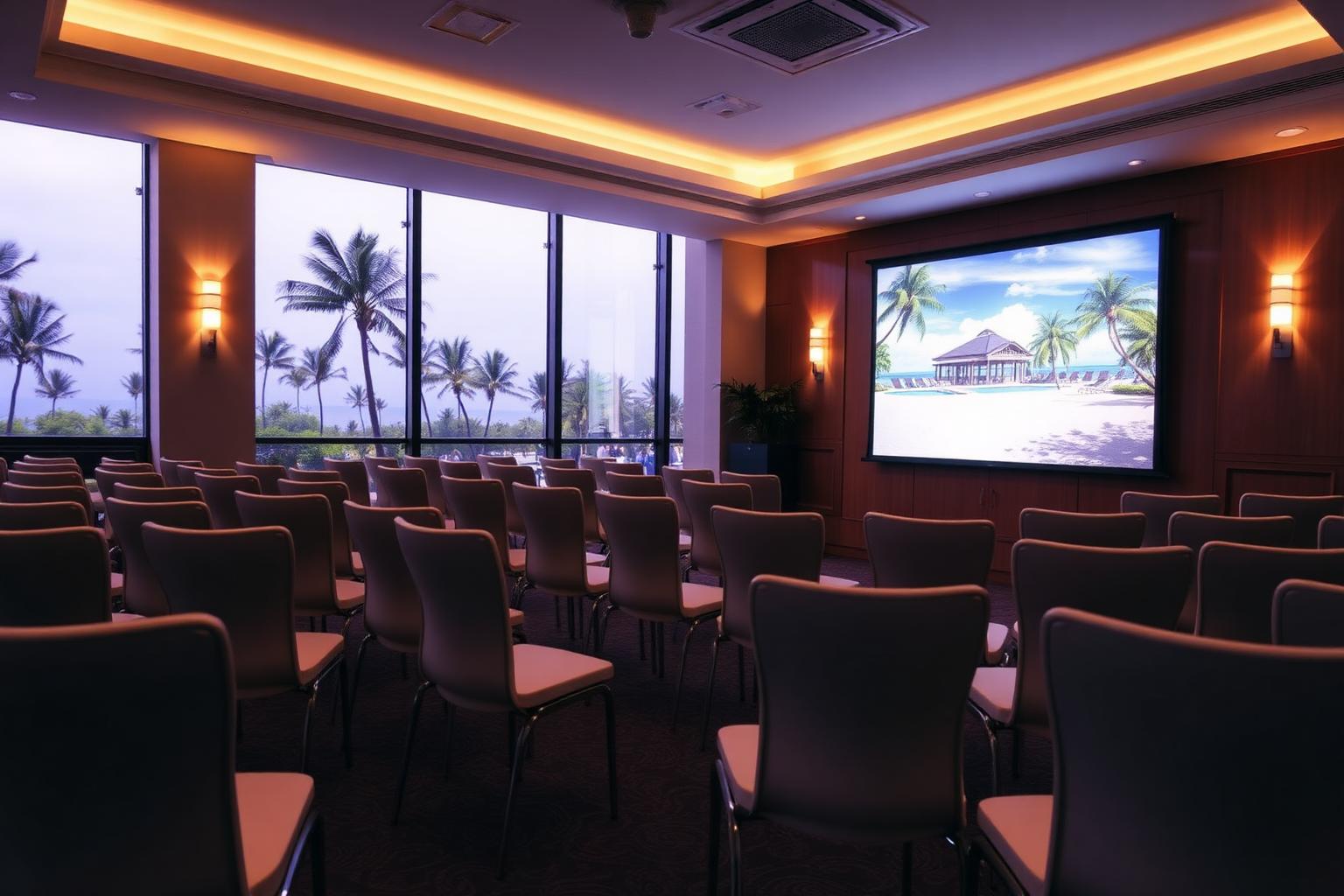 Resort timeshare sales presentation that destination wedding guests should be prepared to decline.